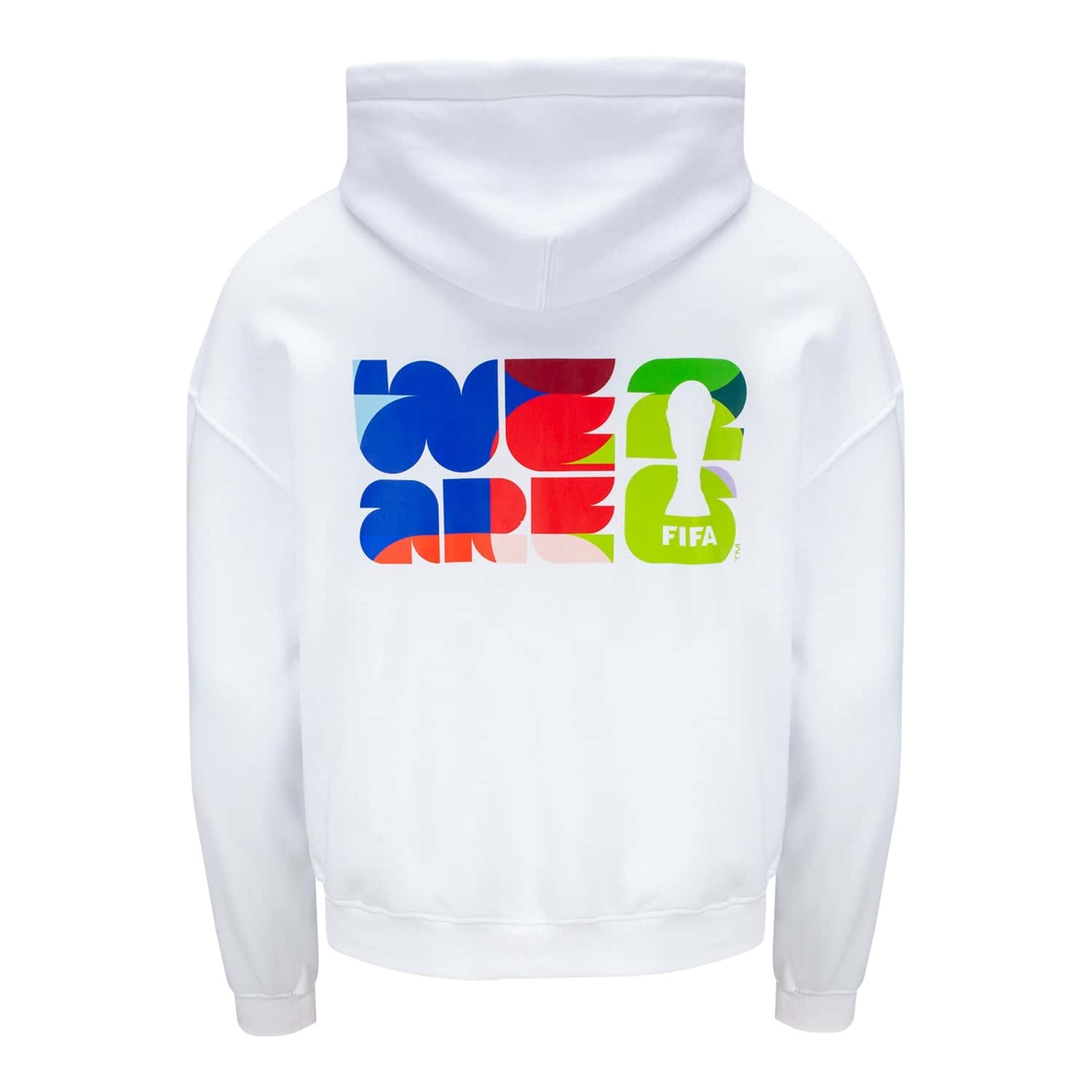 World Cup Pattern White Hoodie