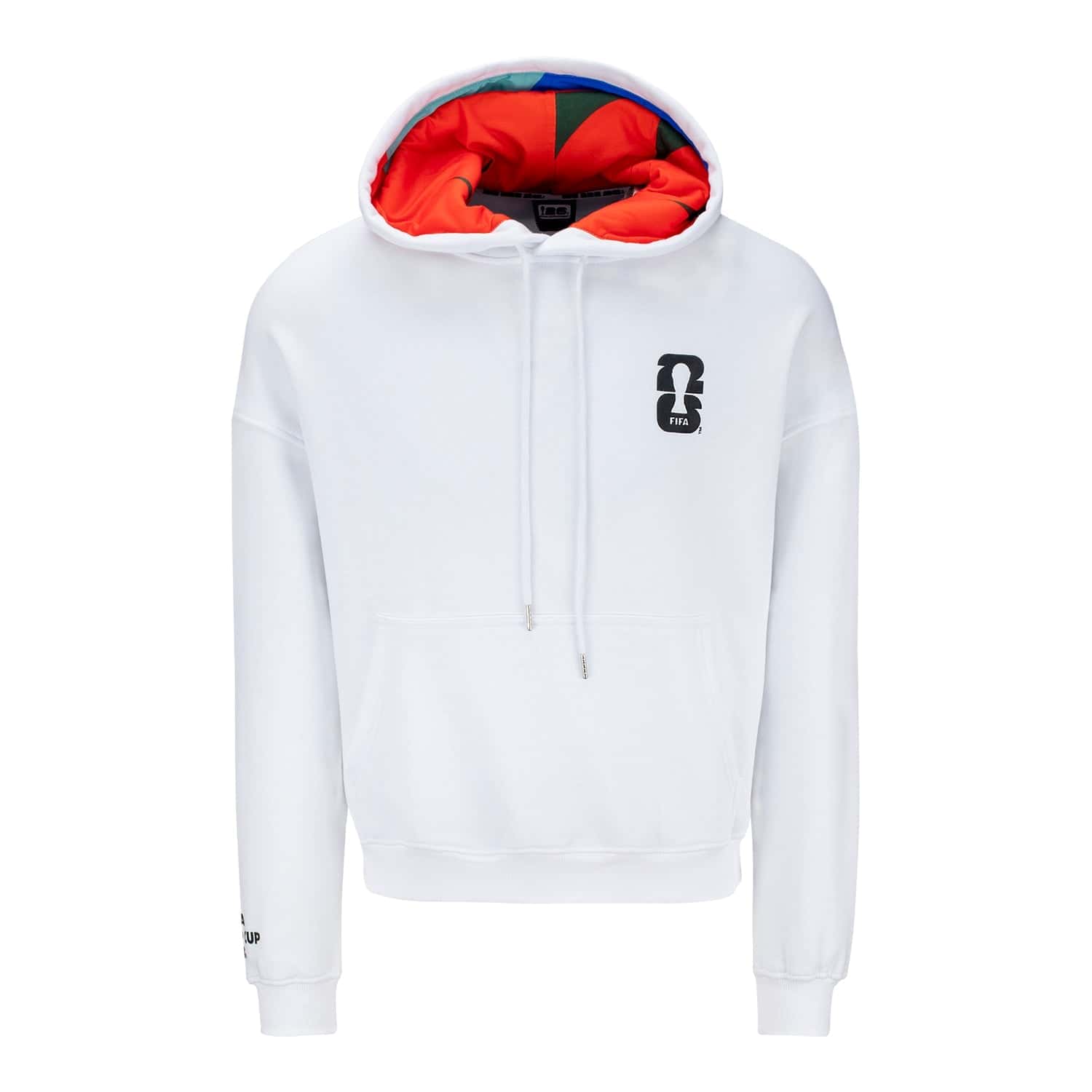 World Cup Pattern White Hoodie