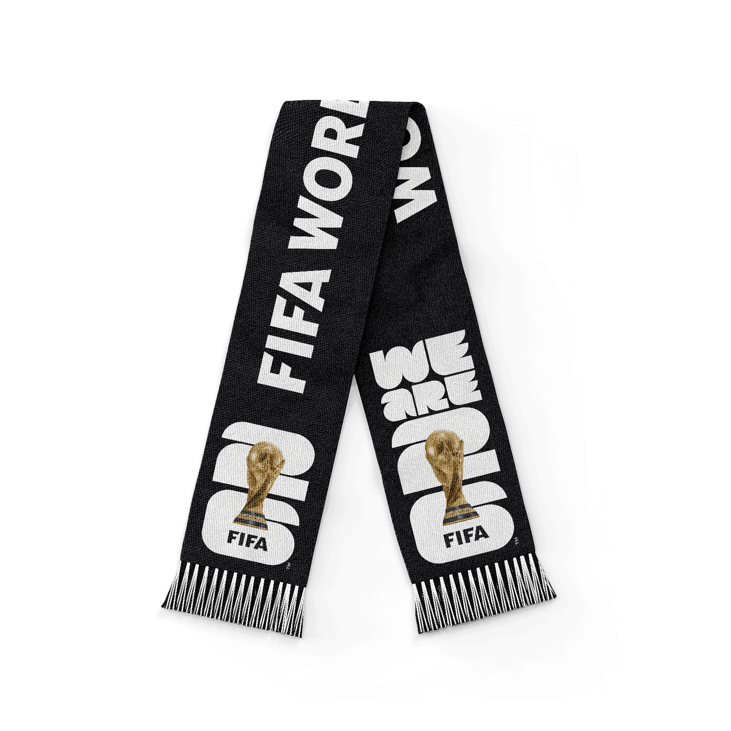 World Cup Black And White Scarf