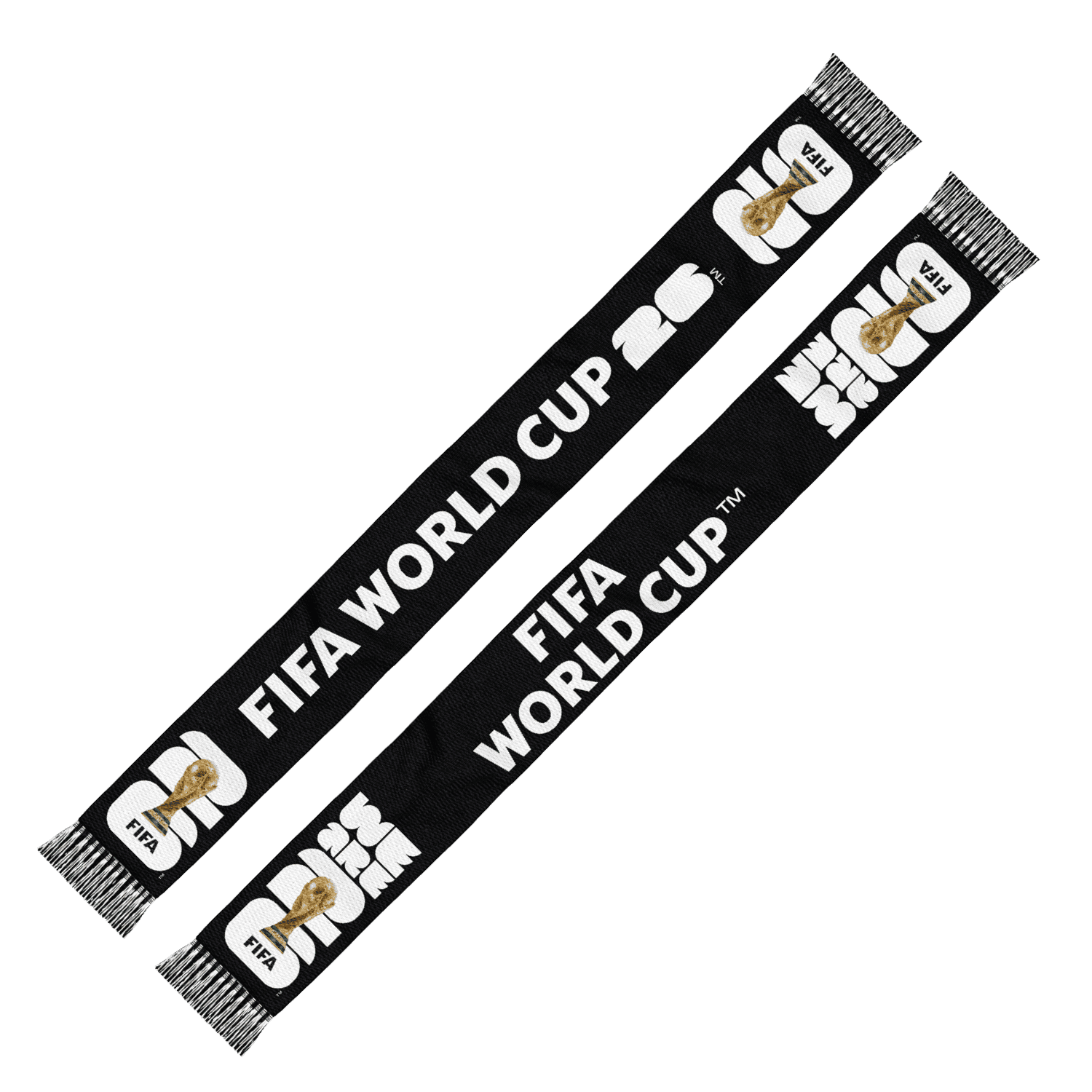 World Cup Black And White Scarf