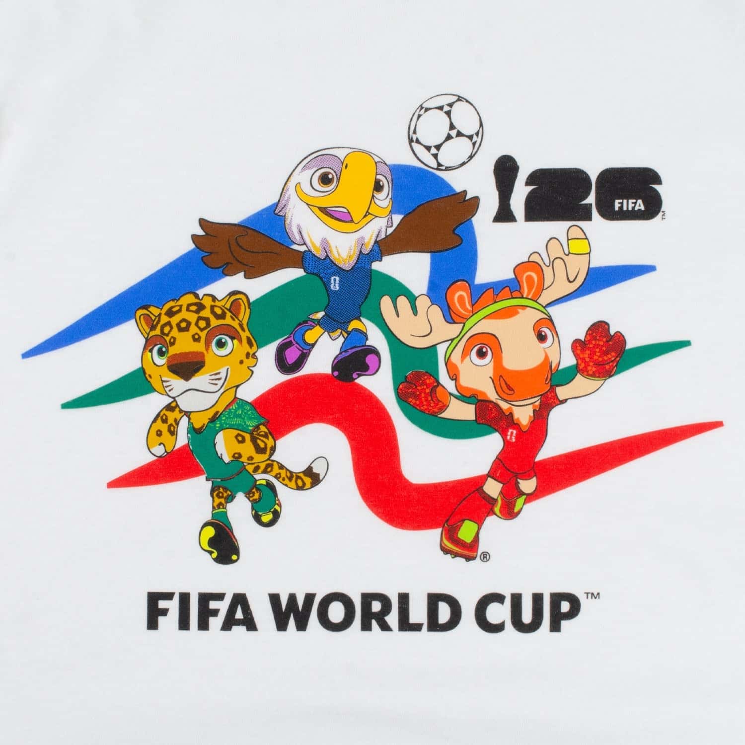 World Cup Mascot Crew White T Shirt (Youth)