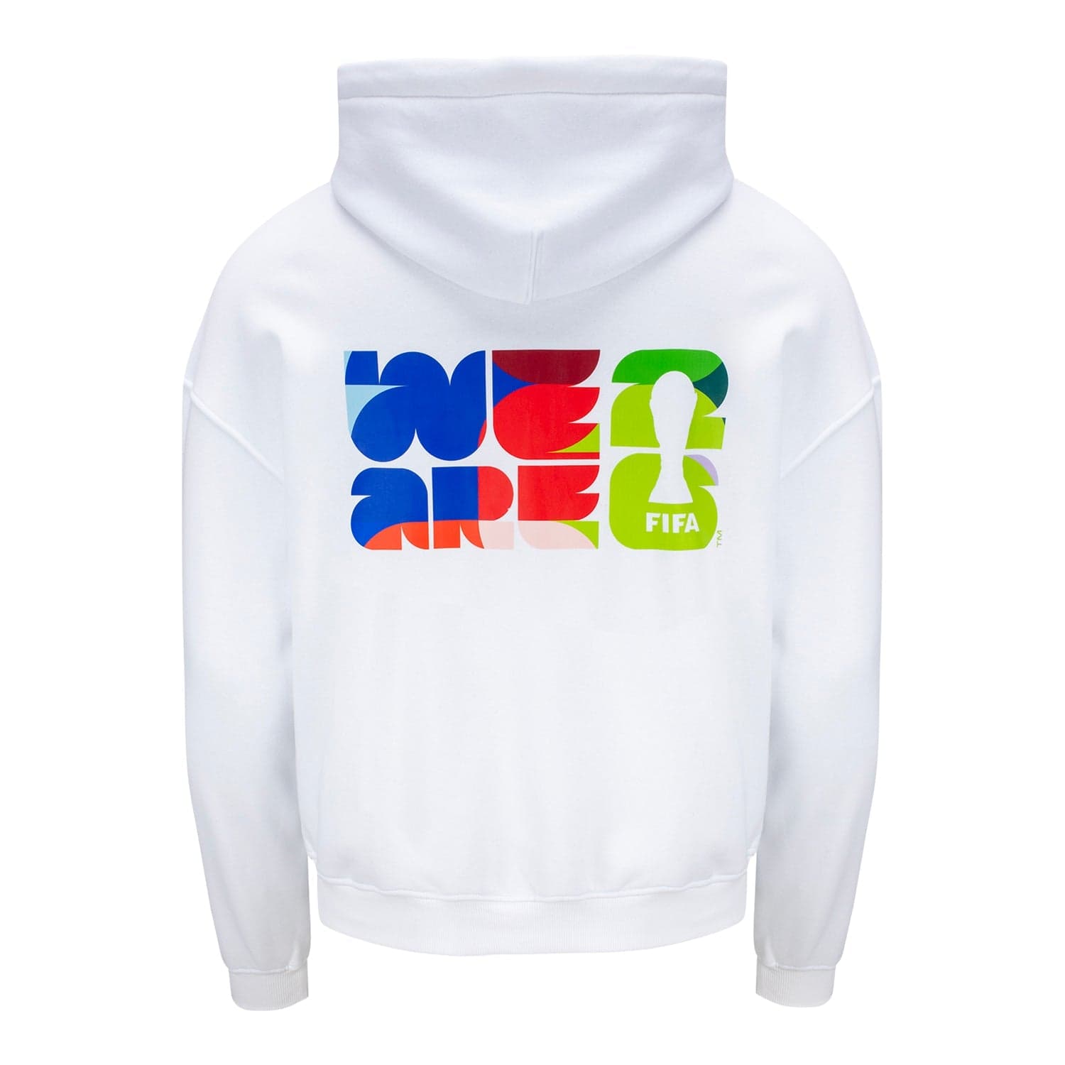 World Cup Pattern White Hoodie