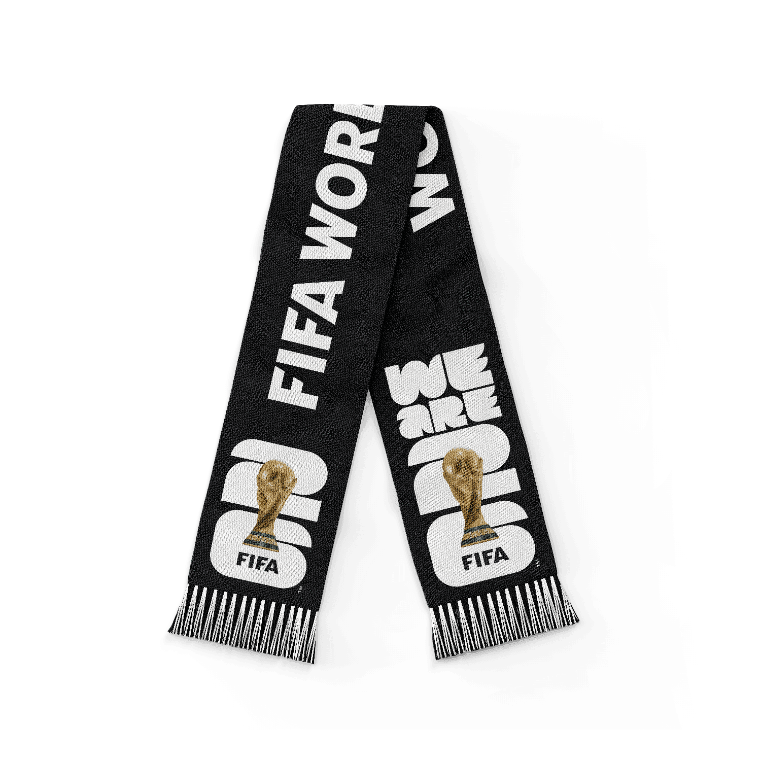 World Cup Black And White Scarf